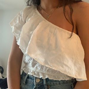 One shoulder crop top